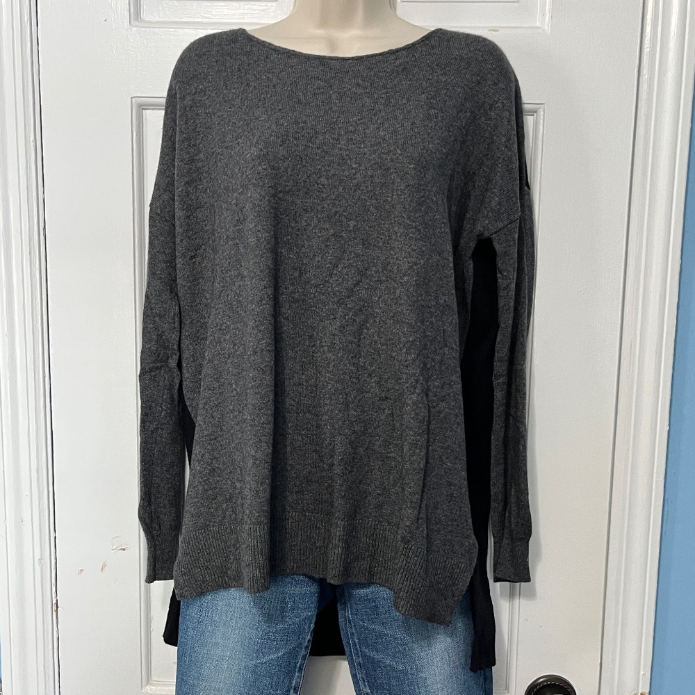 Joie Oversized Sweater in Grey (front) and Black (back) - Small